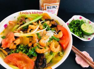 Hình của món Bún tôm Hải Phòng.