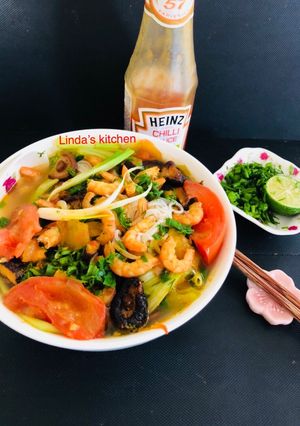 Hình của món Bún tôm Hải Phòng.