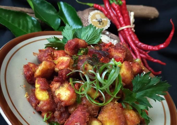 Ayam Tahu Popcorn Goreng Bawang