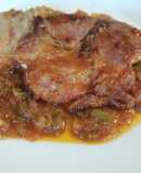 Chuleta de lomo ahumado en salsa