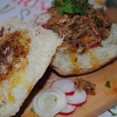 A picture of Pan fried minced kebab.