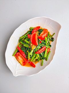 Foto resep 02. Tumis kangkung balacan