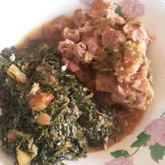 A picture of Flowered veggies meat.