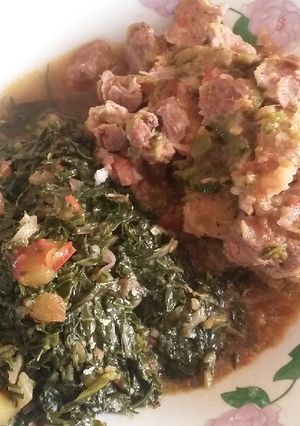 A picture of Flowered veggies meat.