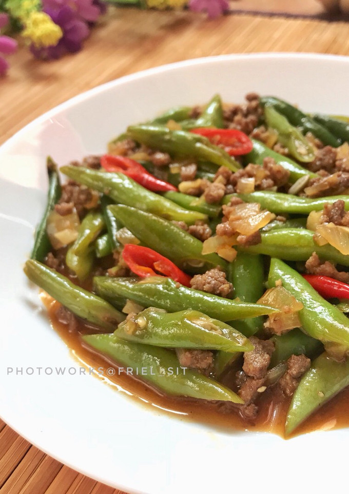 Foto resep Tumis buncis daging giling