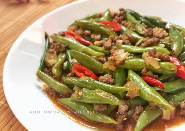 Cara Gampang Membuat Tumis buncis daging giling Lezat