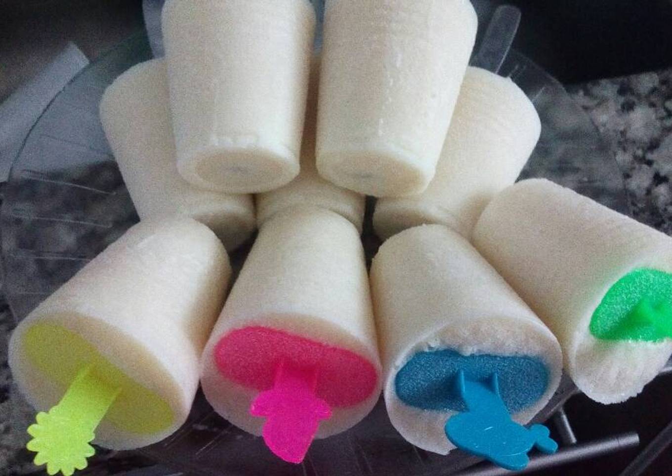 Paleta de helados de arroz con leche🍚🍶