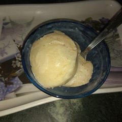 A picture of Kesar-Pista ice cream for contest.