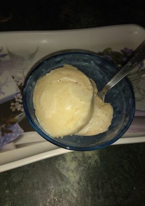 A picture of Kesar-Pista ice cream for contest.