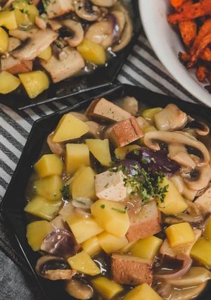 Foto resep Capcay Jamur - smoked Tofu