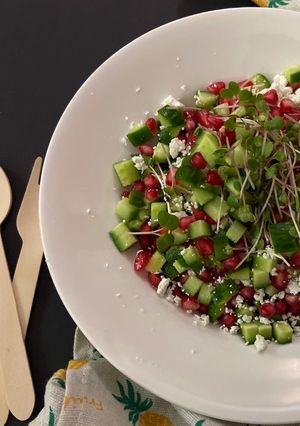 A picture of Feta and Cucumber Salad.