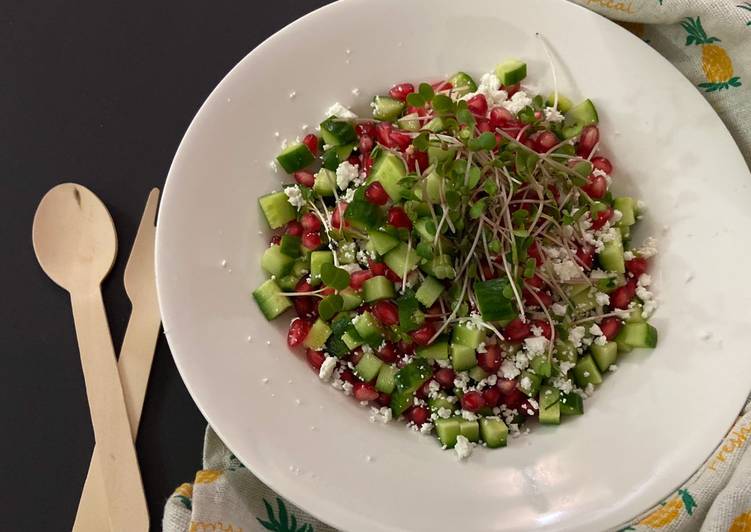 Simple Way to Cook Appetizing Feta and Cucumber Salad