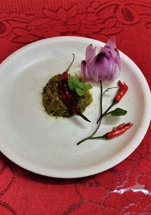 A picture of Minit leaves (pudina)varta.