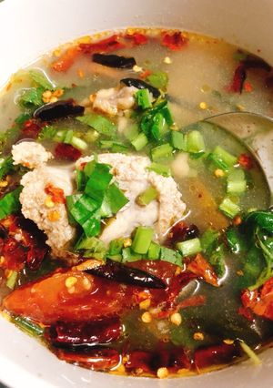 รูปของ ต้มยำไข่ปลาบึก เนื้อปลาคัง