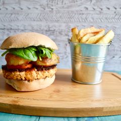 Salmon Thai Burgers A picture of Salmon Thai Burgers.