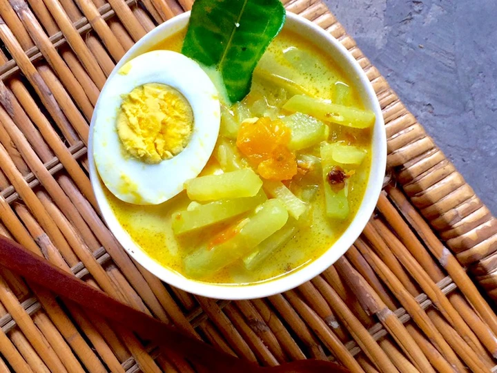 Easy Steps Prepare Recipes Lodeh Labu Siam dan Telur 🍲 the  Makes Drooling Can Pamper Your Tongue.