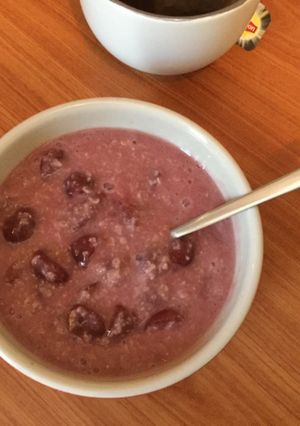 Meggyes zabkása recept fotója