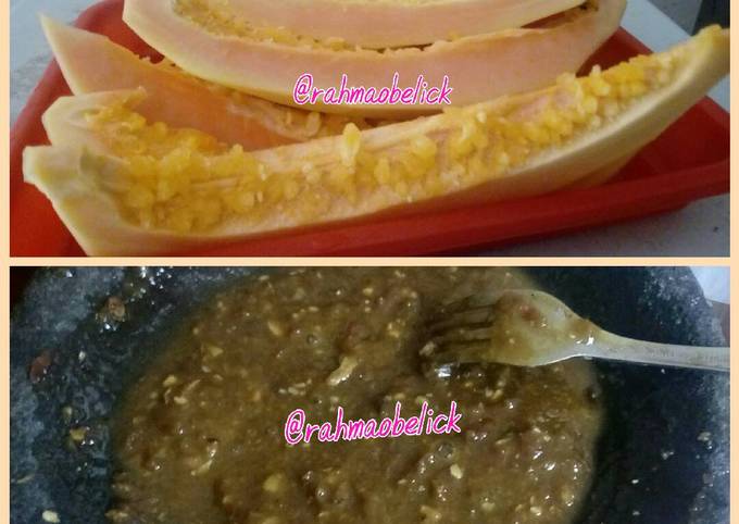 Bagaimana Membuat Rujak pepaya, Lezat