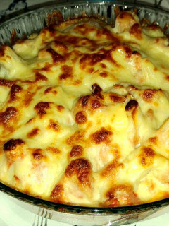 Una foto de Coliflores gratinadas