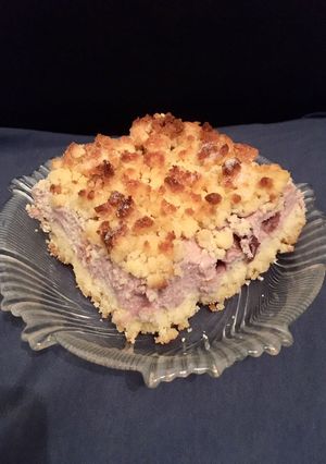 Kó-sza sütemény 🌞 (Kókuszos - szamócás morzsás süti 🥥🍓) recept fotója