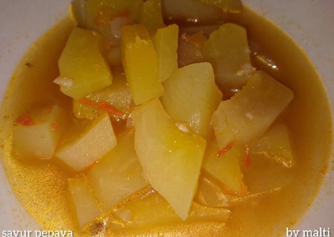 Resep Sayur Pepaya Tanpa Santan Oleh Malti Cookpad