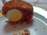 Una foto de carne vacuno en panko