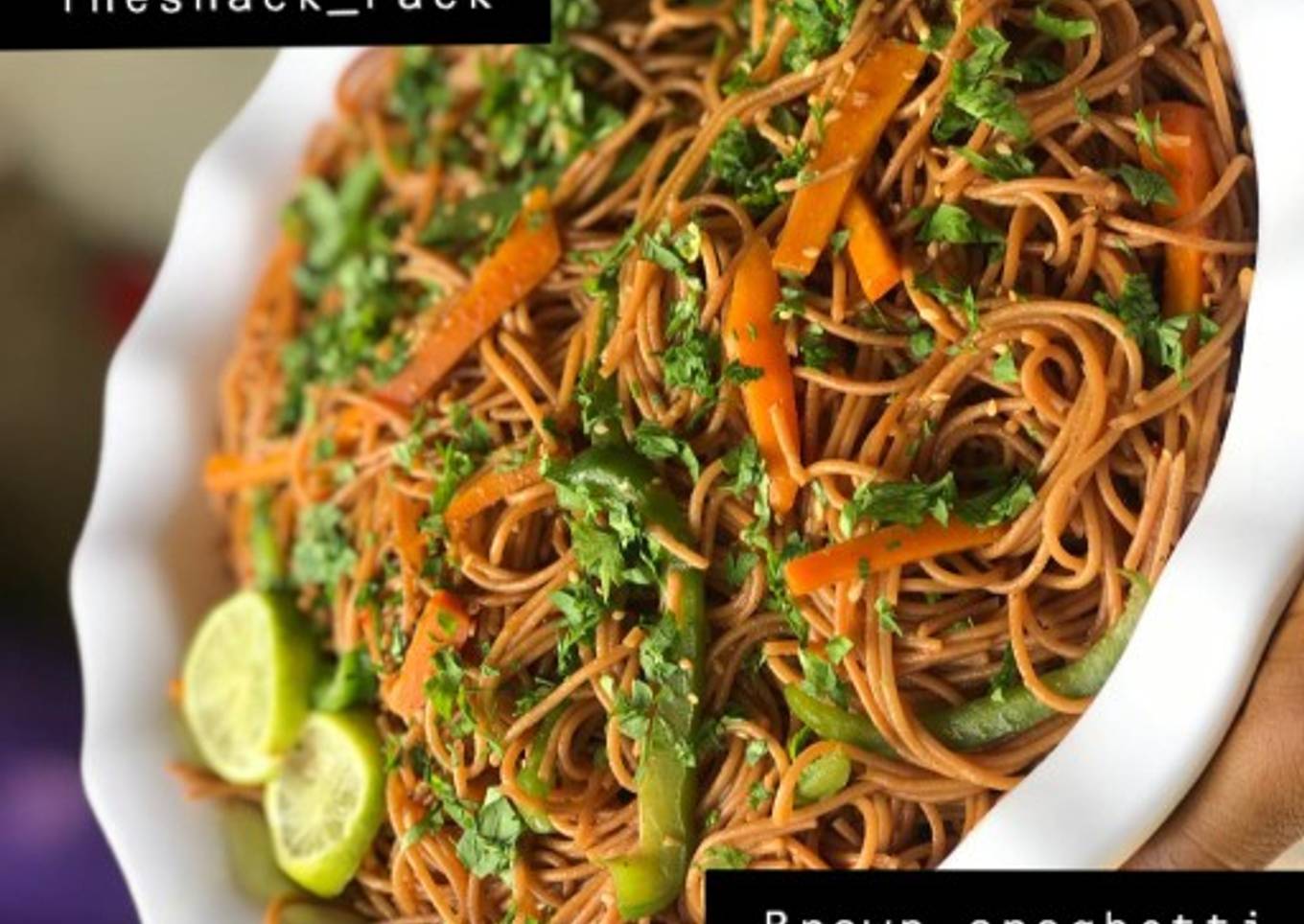 Brown spaghetti