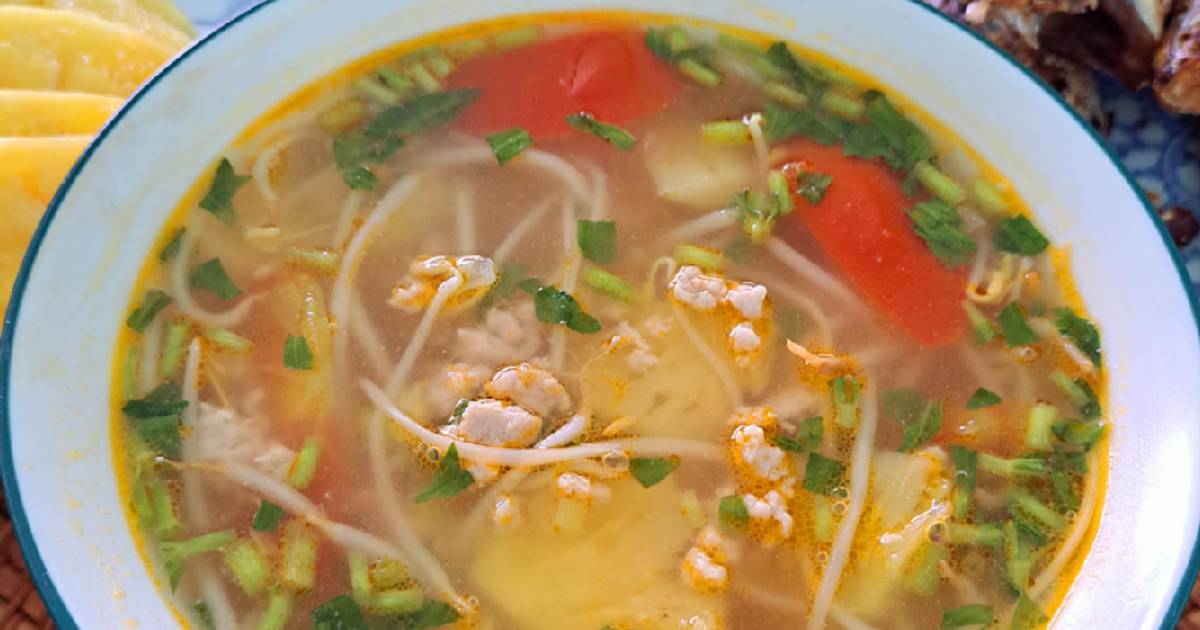 Canh chua thịt bằm
