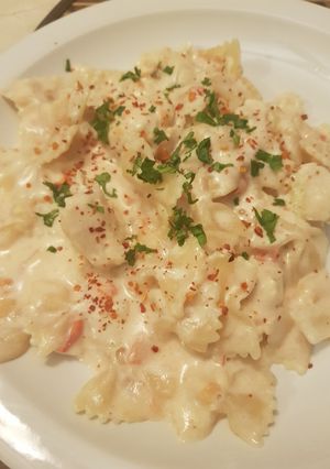 Una foto de Pasta con pollo