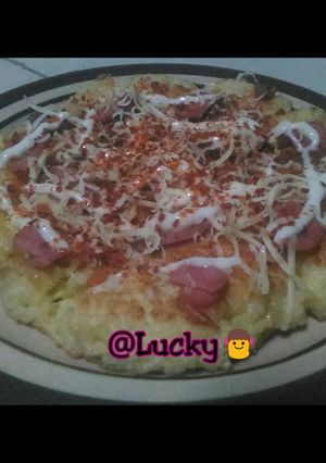 Foto resep Sun egg pizza / pizza nasi
