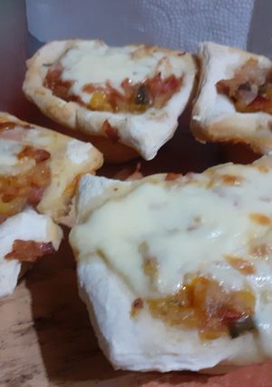 Una foto de Canastitas de choclo y jamón