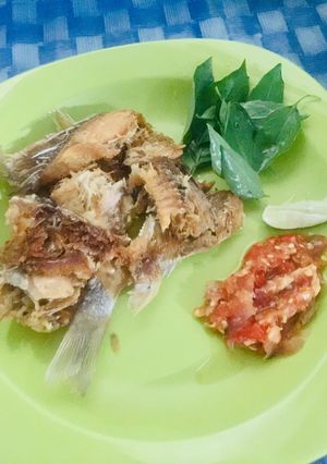Foto resep Ikan asin geprek sambal bawang