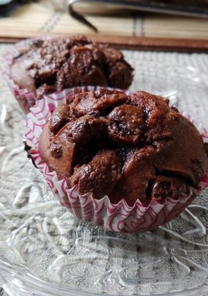 Puha dupla csokis muffin recept fotója