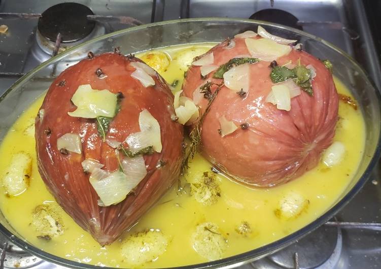 Tender ao molho de laranja e hortelã