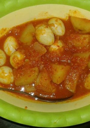 Foto resep SambeladoTelurpuyuh kentang ala anak kos