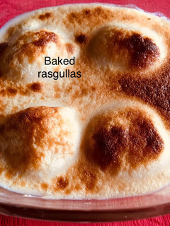 A picture of Baked rasgulla.