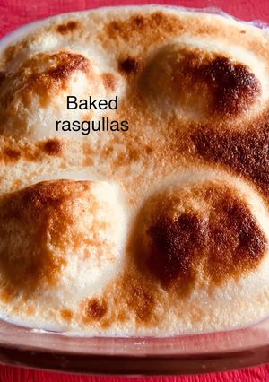 A picture of Baked rasgulla.