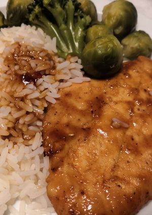 Foto de Bifes de Frango no forno com molho de Mostarda e Mel