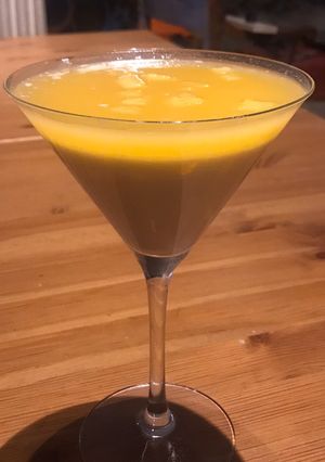 Une photo de Panna cotta cannelle ananas
