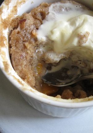 A picture of Super Easy Instant Peach Cobbler.