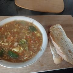 A picture of Hot and Sour Soup.