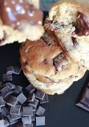 Une photo de Cookies moelleux au chocolat noir