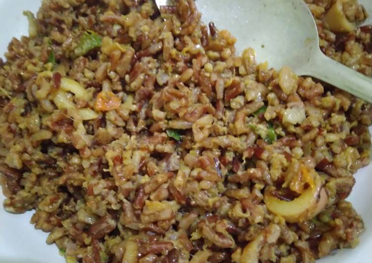 Resep Nasgor nasi merah simpel, Bikin Ngiler