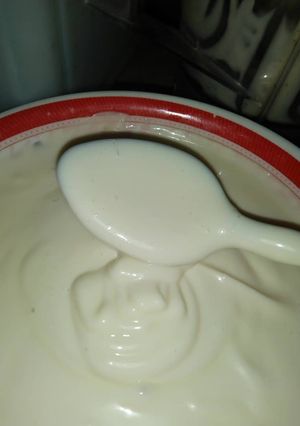 A picture of Home made mayonnaise.