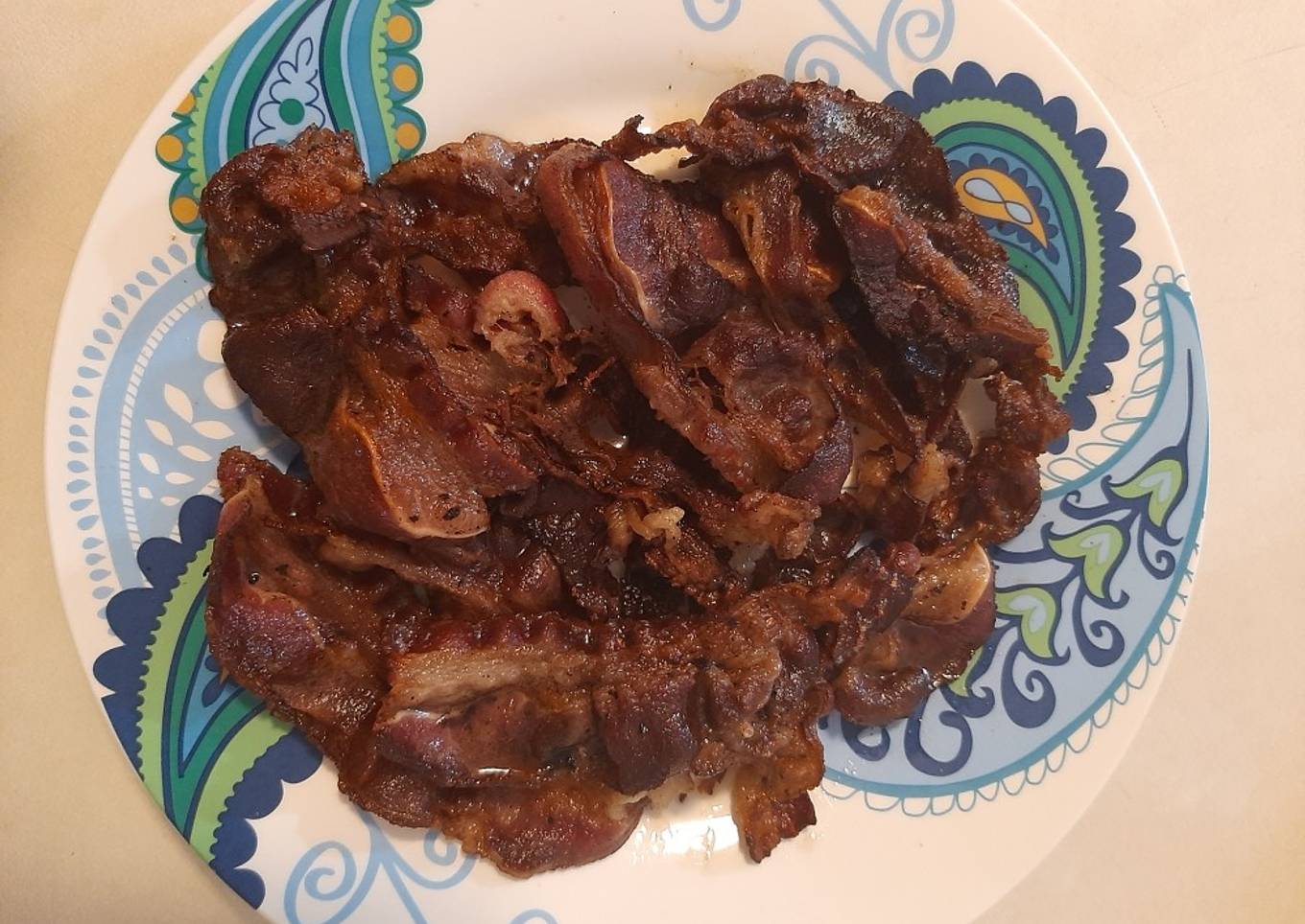 Smoked beef in the morning