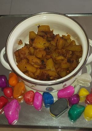 A picture of Pumpkin ki sabji.
