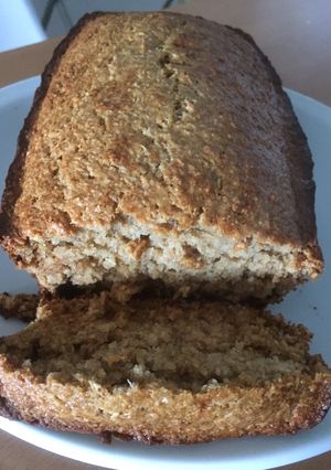 Una foto de Budín de banana con avena y coco