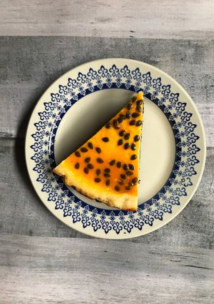 Una foto de Cheesecake de Maracuyá