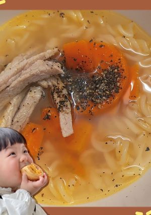 Hình của món Nui nấu nước súp.