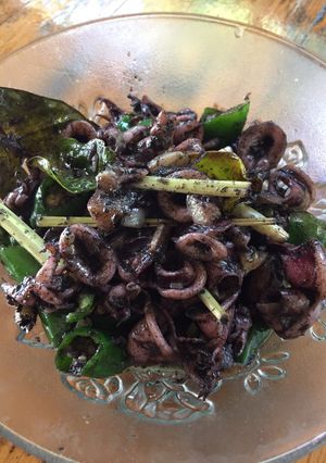 Foto resep Tumis cumi cabai hijau